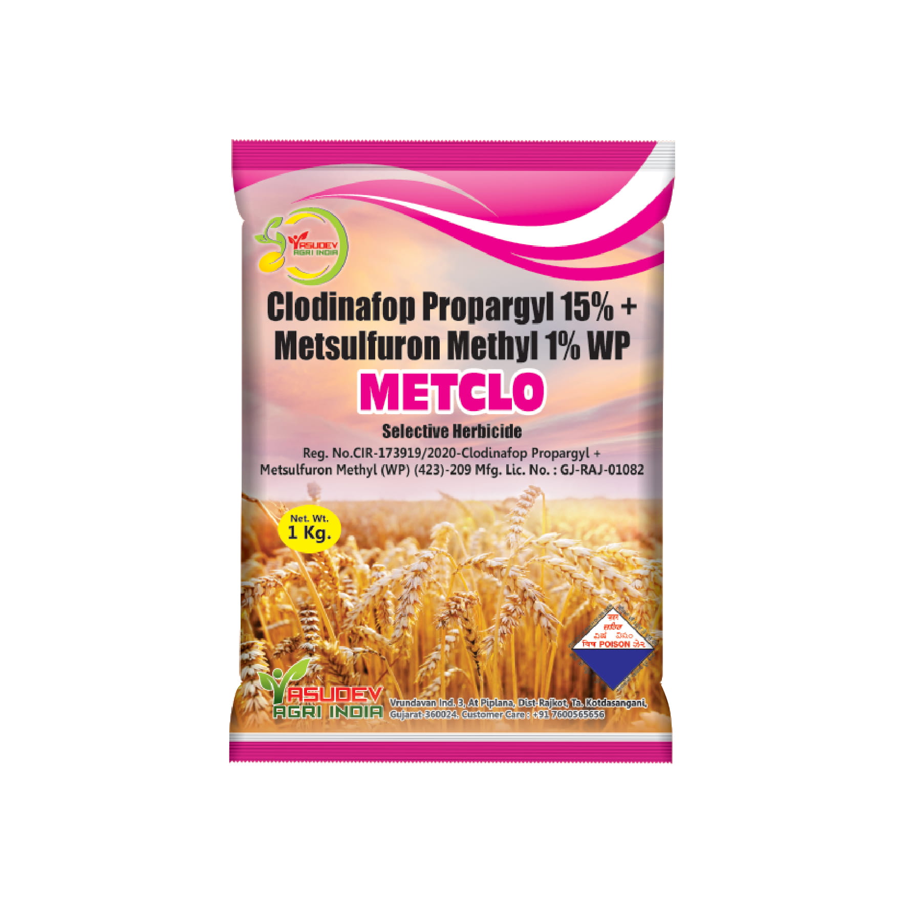 Metclo - Clodinafop propargyl 15% + Metsulfuron methyl 1% WP